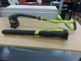 Ryobi Easy Edge 18 V Cordless Trimmer And Ryobi Cordless Floor Sweeper w Battery &amp; Charger- Auction Item