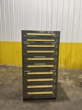 10 DRAWER EQUIPTO 28" X 30" X 59" TOOL STORAGE CABINET STOCK #3093