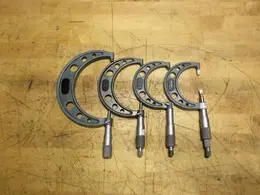 Mitutoyo Micrometers 2"-3", 3"-4", 4"-5" &amp; 1"-2" Blade Micrometer- Auction Item