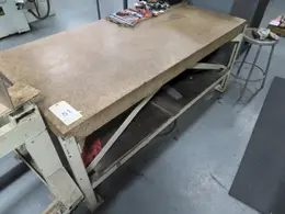 72" x 36" w x 4" thick Starrett Pink Granite Surface Plate on Steel Table Stand: YOBRO #26301