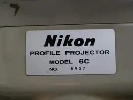 Nikon 6C Optical Comparator, 11" Screen, 5" x 9" Stage, Surface and Profile Illumination, Micrometer Table Feeds