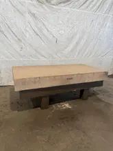 48" X 96" STARRET PINK GRANITE SURFACE PLATE WITH STAND. STOCK # 0115326