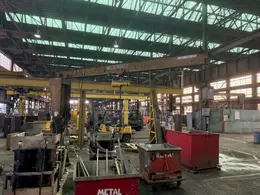 1 TON X 14' HANDLING SYSTEMS JIB CRANE WITH YALE HOIST. STOCK # 0877926