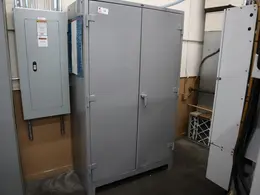 Lyon Heavy Duty steel Cabinet, 2 Doors, 4 Adjustable Shelves, Contents- Auction Item
