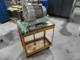 Rietschle Thomas Bora SAP 300 (01) Vacuum Pump and (2) Shelf Cart- Auction Item