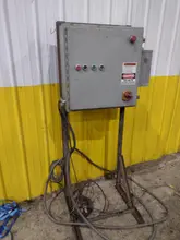 PRESS CONTROL ELECTRIC PANEL WITH BALDOR VARIABLE SPEED DRIVE &amp; ALLEN BRADLEY MICRO LOGIX 1500 CONTROL PLC : YOBRO 25099