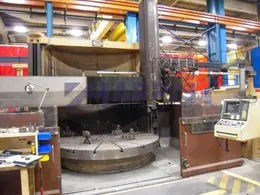 124" Bullard Dyn-au-tape 2 Axis CNC Vertical Boring Mill with Fanuc 15TT Control