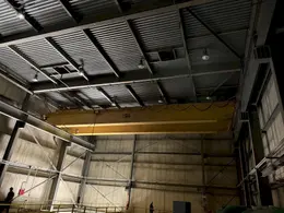 50/10 TON  X 68' SPAN ORLEY MEYER DOUBLE GIRDER OVERHEAD BRIDGE CRANE. STOCK # 0757426