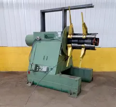 20,000 LB 10 TON X 36" IOWA PRECISION MODEL #UCR20-36 MOTORIZED UNCOILER COIL REEL: STOCK #13455