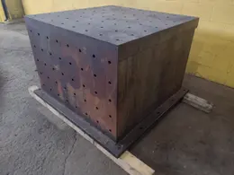 48" x 48" x 36" HIGH INTERLAKE DRILLED &amp; TAPPED SET-UP / RISER TABLE: STOCK #16475