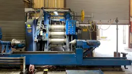 24" X 10" FARREL 4-ROLL "INVERTED L" RUBBER CALENDER ROLLING MILL WITH PAYOFF: STOCK #17226