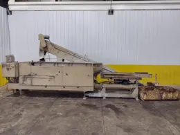 17 CUBIC FT ALMCO MODEL #V-16TF TUB TYPE VIBRATORY FINISHER W/ CONVEYOR LOAD &amp; SHAKER TABLE: YOBRO #25321