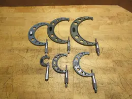 Mitutoyo Micrometers - 0"-1", 2"-3", 3"-4", 4"-5", 5"-6", 6"-7"- Auction Item