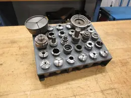 5C Collets Regular, Emergency and Expanding Types with Huot 30 Place Collet Rack- Auction Item