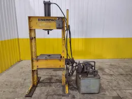 50 TON ENERPAC H-FRAME HYDRAULIC SHOP PRESS: YOBRO #23949