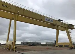 100-TON G.H. GRUAS DOUBLE GIRDER TRAVELING GANTRY CRANE: STOCK #12747