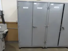 Lyon 2-Door Metal Cabinet w Contents- Auction Item