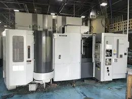 DMG Mori Seiki NHX 4000 Horizontal Machining Center With RPP- 5 Pallet Pool System, 120 Station Twin- Arm Tool Changer,  M730BM Control, Through-Spindle Coolant, 12,000 RPM Spindle