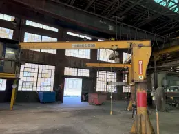 1 TON X 14' HANDLING SYSTEMS JIB CRANE W/ YALE HOIST: YOBRO #26087