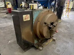 12" HOLLOW SPINDLE ZEATZ POWERED PIPE TURNER / POSITIONER WITH TAILSTOCK: YOBRO #25863