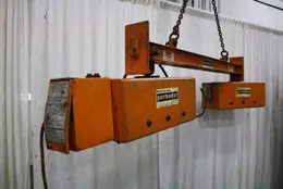 2,000 LB PERMADURE #102 PLATE/PART HANDLING MAGNET SYSTEM W/LOAD BEAM: STOCK#66346