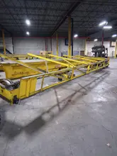 10 TON X 36' X 50' SCHUETTE BRIDGE CRANE W/ (2) 5 TON WRIGHT HOISTS: STOCK #22711