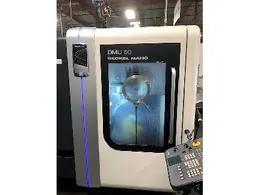DMG Mori DMU 50 Universal CNC 5-Axis VMC 2014 with: Siemens 840D, CAT40,  60 ATC Tool Measuring, and Chip Conveyor.