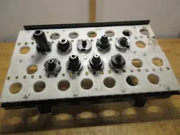 Assorted CAT40 Toolholders &amp; Rack - Rigid Endmill Holders- Auction Item