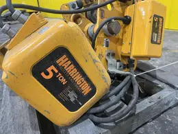 10,000 LB (5 TON) HARRINGTON MOTORIZED CHAIN HOIST W/ POWER TROLLEY: STOCK #19957