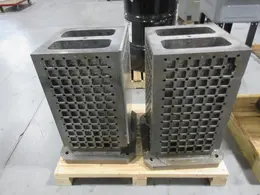 500mm Pallet (2pcs), 16" x 16" Square Tombstone with Mounting Grid of Pin and Threaded Holes, Pocketed to Lighten- Auction Item