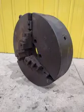 24" 3-JAW BISON LATHE CHUCK, 7.25" SPINDLE HOLE: STOCK #22028