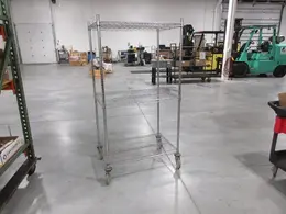 Nexel Adjustable 3 Shelf Rolling Wire Rack- Auction Item