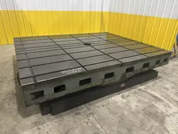 96" X 120" GIDDINGS &amp; LEWIS T SLOT POWERED AIR LIFT ROTARY TABLE: STOCK #22066