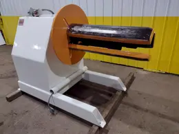6,000 LBS X 42" AMERICAN STEEL LINE MODEL #1000 MOTORIZED UNCOILER / COIL REEL. STOCK # 0951423