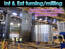 Innse - int &amp; ext milling Ø 9800 mm CNC