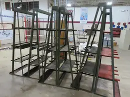 Pollard 3-Shelf Metal Stock Racks 3' Wide x 2' Deep x 7 High , (6) Total- Auction Item