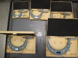 Mitutoyo Micrometers (5pcs) 1" - 6" Range, in Plastic Cases- Auction Item