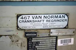 22" X 90" VAN NORMAN CRANK SHAFT GRINDER: STOCK #51717