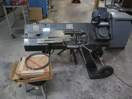 Emerson 7" Horizontal Band Saw, Manual Vise, 4 Speeds, Portable On Wheels, 1/2 HP, Manual Blade Tension, 3/4 " Max Blade- Auction Item