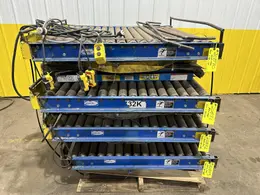 3,000 LBS X 48" X 48" ROTO-MAX HYDRAULIC SCISSOR LIFT TABLE W/ ROTARY LEWCO ROLLER CONVEYOR TOP, 110 VOLT: STOCK #20870