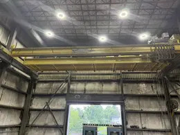 2021 Uesco 10 ton top running bridge crane s/n 21-4861, approx. 50' span, radio controlled, equipped with magnet controls