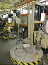 5000 LB 2.5 TON X 42" DURANT TOOL MODEL R50-25 MOTORIZED HORIZONTAL COIL REEL PALLET DECOILER: STOCK #3811