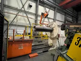 20,000 lbs. x 72" Coe Press Equipment Used Motorized Coil Reel with Coil Car For Sale, Model CPR-20072