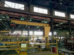 2 TON X 12' ABELL-HOWE JIB CRANE WITH BUDGIT HOIST. STOCK  # 0876826