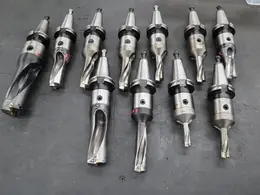 Komet Thru Spindle Coolant Insert Drills (9) ABS50 (1) ABS63 -All CT40 Taper Tool Holders- Auction Item