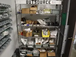 Rolling Adjustable Shelf Wire Racking with 6 Shelves and Contents Hardware, Clamps and Assorted Tools- Auction Item
