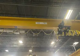 10 TON x 48' SUPERIOR CRANE SINGLE GRIDER OVERHEAD BRIDGE CRANE WITH 10 TON SPACEMASTER HOIST: YOBRO #26276