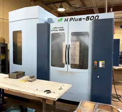 Matsuura HPlus-500 PC2 Horizontal Machining Center 2016 Fanuc 31i Control CT50 Big Plus Spindle 15,000 RPM 245 Tools On 245 Base ATC Full 4th Axis Renishaw NC4 Tool Setter ATS Through Spindle Coolant Cooljet 1000 PSI Chip Conveyor