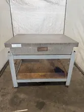 48" X 36" X 8" GRANITE SURFACE PLATE W/ STAND. STOCK # 0112626.