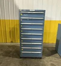 9 DRAWER x 28" x 29" x 60" HIGH LISTA TOOL STORAGE CABINET: YOBRO #25392